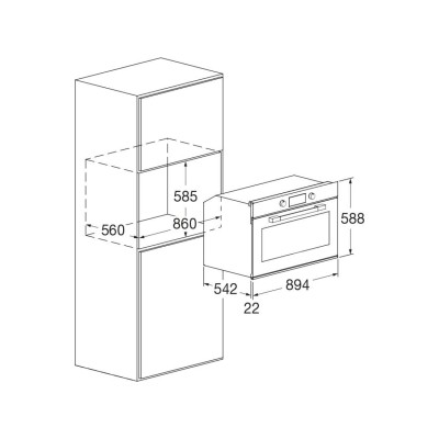 Fulgor futo 9609 mt ix 90 cm Edelstahl-Einbaubackofen