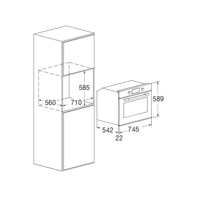 Fulgor futo 7509 mt ix 75 cm Edelstahl-Einbaubackofen