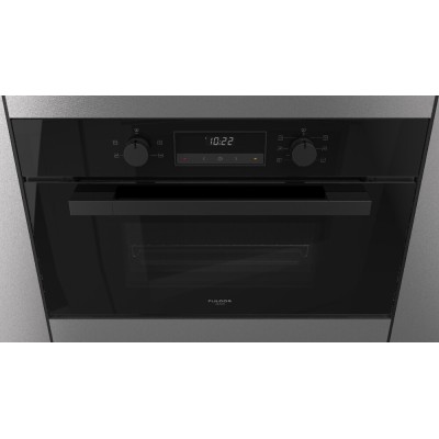 Fulgor Molten 7505 MT GBK Einbau-Dampfbackofen 75 cm H 45 aus schwarzem Glas