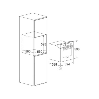 Fulgor futo 6011 p mt gbk eingebauter Pyrolyseofen 60 cm schwarzes Glas