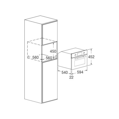 Fulgor futgso 4505 mt ix four à vapeur encastrable h 45 cm acier inoxydable