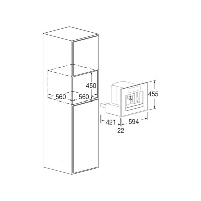 Machine à café encastrable en acier inoxydable Fulgor fucm 4500 tf ix