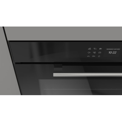 Fulgor fco 9615 tem 2f bk einbaubackofen 90 cm schwarzes glas