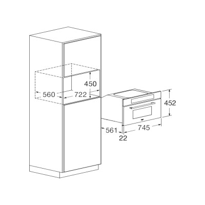 Fulgor Fcso 7510 tem x horno de vapor combinado 75 cm acero inoxidable