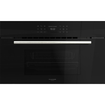 Fulgor fcso 7510 tem bk built-in combined steam oven 75 cm black glass