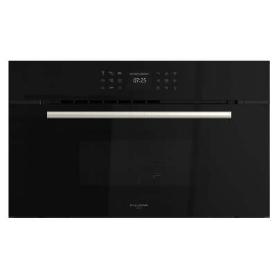 Fulgor fcmo 7510 tem bk forno microonde combinato da incasso 75 cm vetro nero