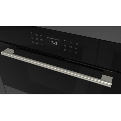 Fulgor fcmo 7510 tem bk four à micro-ondes combiné encastrable 75 cm verre noir