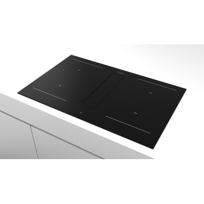 Fulgor fhh 800 id tc bk induction hob with integrated hood 80 cm black