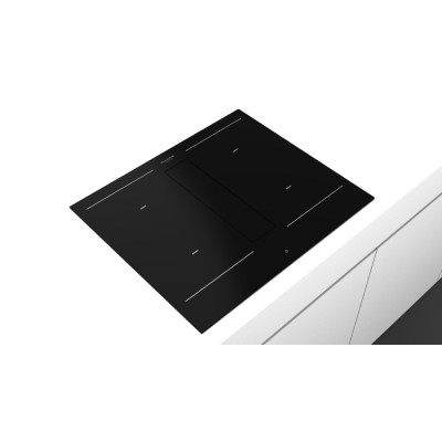 Fulgor fhh 600 id tc bk induction hob with integrated hood 60 cm black