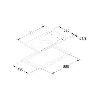 Fulgor fsh 905 id ts wh 1 induction hob 90 cm white