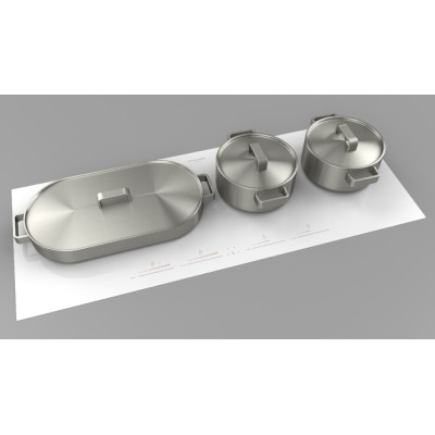 Płyta indukcyjna Fulgor fchl 904 id ts wh 90 cm biała szklano-ceramiczna