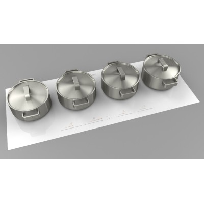 Płyta indukcyjna Fulgor fchl 904 id ts wh 90 cm biała szklano-ceramiczna