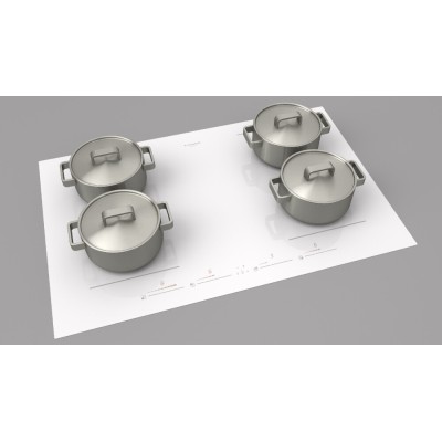 Fulgor fch 804 id ts wh plaque à induction vitrocéramique blanche 80 cm