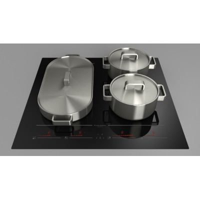 Fulgor fch 604 id ts bk induction hob 60 cm black glass ceramic