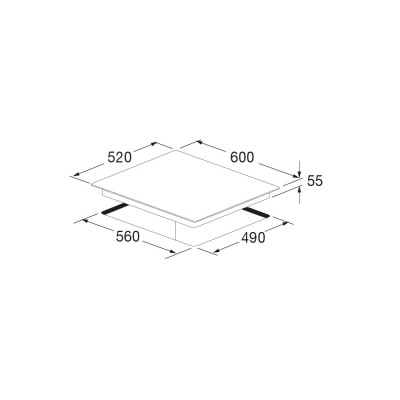 Fulgor fch 604 id ts wh induction hob 60 cm white glass ceramic