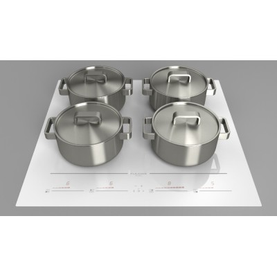 Płyta indukcyjna Fulgor fch 604 id ts wh 60 cm biała szklano-ceramiczna
