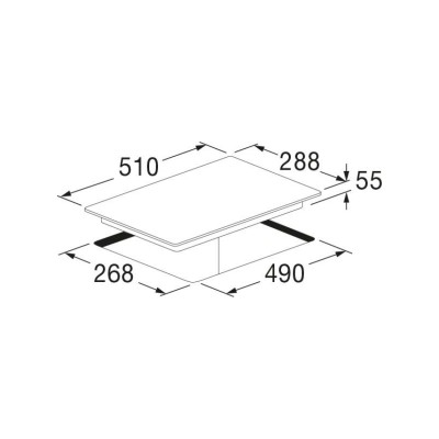 Fulgor fch 302 id ts bk induction hob 30 cm domino black