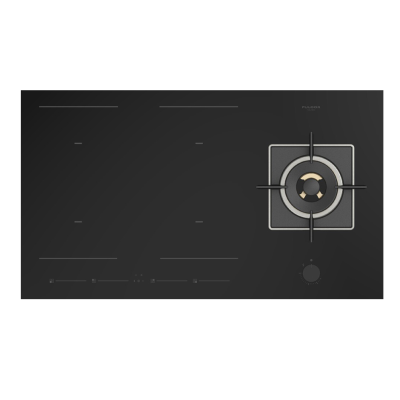 Fulgor fchh 905 id ts g dwk bk Hybrid-Kochfeld 90 cm schwarze Glaskeramik