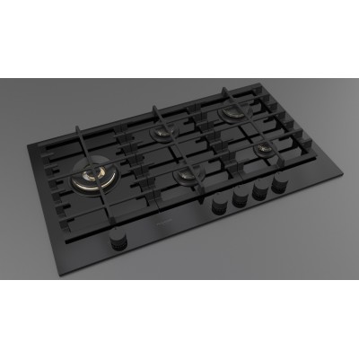 Fulgor fph 905 g wk bkg Gaskochfeld 90 cm, schwarzes Glas