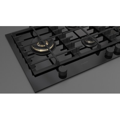 Fulgor fph 905 g wk bkg gas hob 90 cm black glass