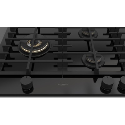 Fulgor fph 905 g wk bkg gas hob 90 cm black glass