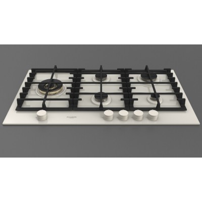 Fulgor fph 905 g wk whg gas hob 90 cm white glass