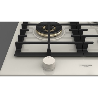 Fulgor fph 905 g wk whg placa de gas 90 cm vidrio blanco