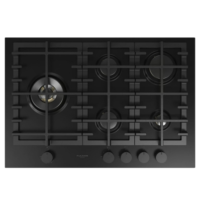 Fulgor fph 755 g wk bkg gas hob 75 cm black glass