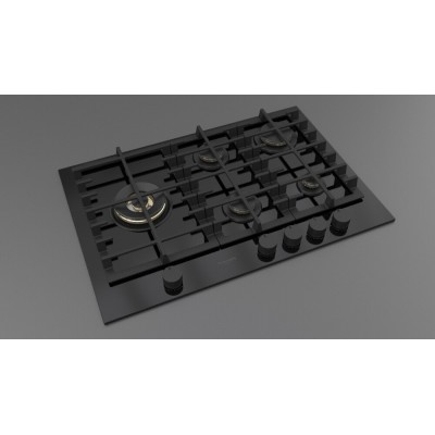 Fulgor fph 755 g wk bkg gas hob 75 cm black glass