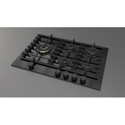 Fulgor fph 755 g sem bkg table de cuisson à gaz 75 cm verre noir