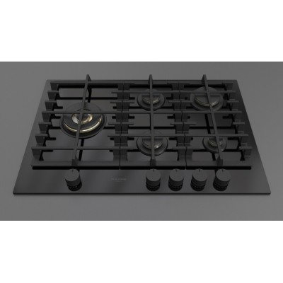 Fulgor fph 755 g wk bkg gas hob 75 cm black glass