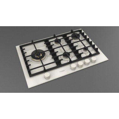 Fulgor fph 755 g sem whg table de cuisson à gaz 75 cm verre blanc