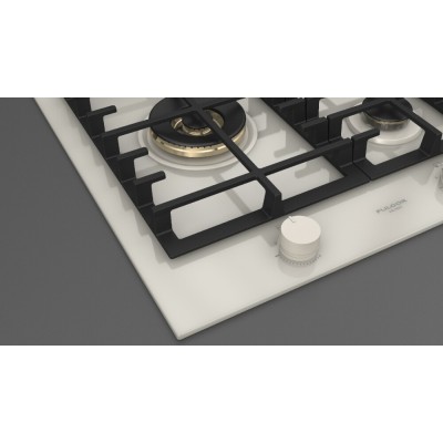 Fulgor fph 755 g wk whg gas hob 75 cm white glass