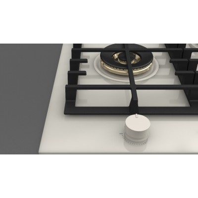 Fulgor fph 755 g wk whg gas hob 75 cm white glass