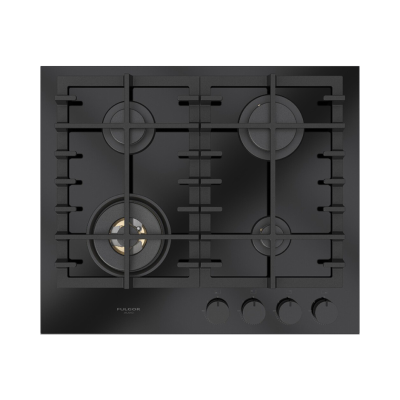 Fulgor fph 604 g wk bkg gas hob 62 cm black glass