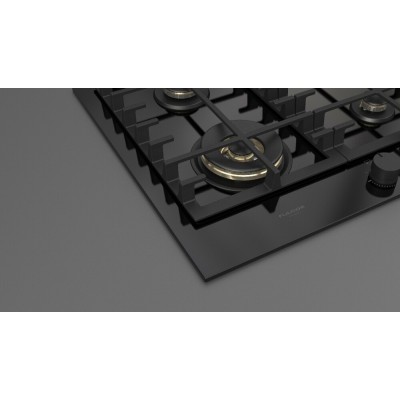 Fulgor fph 604 g wk bkg gas hob 62 cm black glass