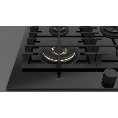 Fulgor fph 604 g wk bkg gas hob 62 cm black glass