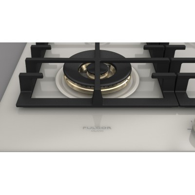 Fulgor fph 604 g wk whg gas hob 62 cm white glass