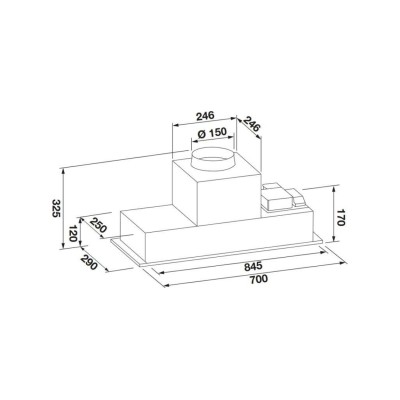 Fulgor Incognito fbhd 700 pt x built-in under-cabinet hood 70 cm