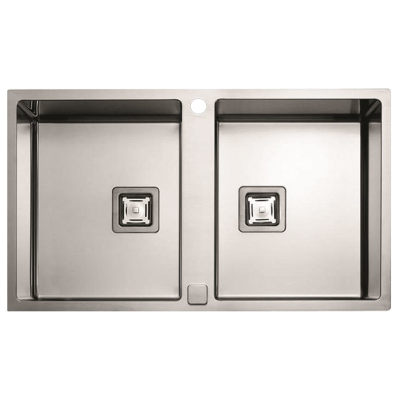 Fulgor p2b 8651 qa f-sf double bowl sink filotop 86 cm stainless steel