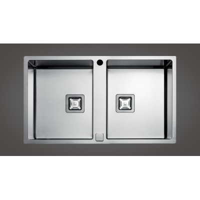 Fulgor p2b 8651 qa f-sf Doppel-Unterputzspüle 86 cm Edelstahl