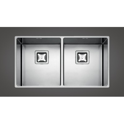 Fulgor p2b 8343 qu évier double sous plan 83 cm inox