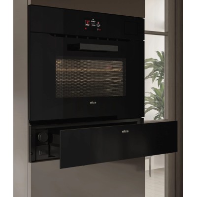 Elica virtus warm drawer food warmer drawer black glass