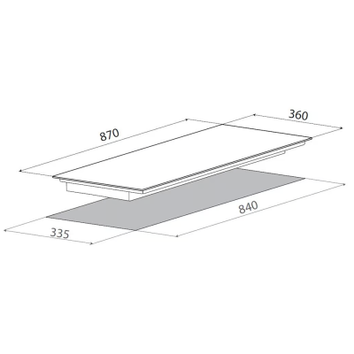 Elica prf0183917 Ratio 874 Plus Induktionskochfeld 90 cm schwarz