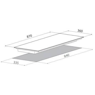 Płyta indukcyjna Elica prf0183917 ratio 874 plus 90 cm czarna
