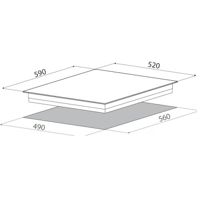 Elica prf0183903 ratio 604 plus induction hob 60 cm black