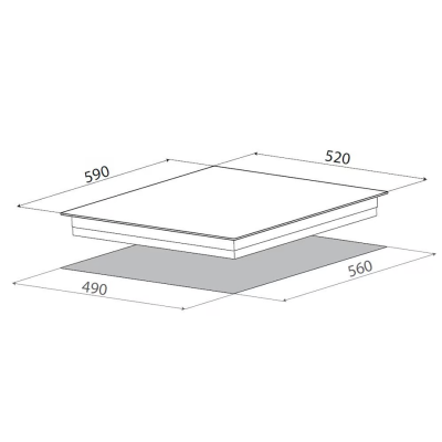 Elica prf0185680 Ratio 604 Induktionskochfeld 60 cm schwarz