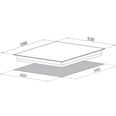 Elica prf0183894 ratio 603 table de cuisson à induction 60 cm noir