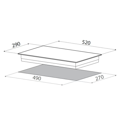 Elica prf0183865 ratio 302 plus induction hob domino 30 cm black