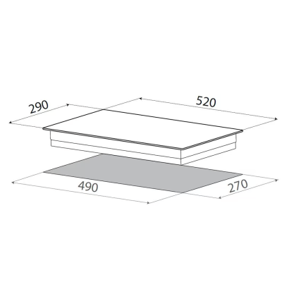 Elica prf0183865 ratio 302 plus piano cottura induzione domino 30 cm nero